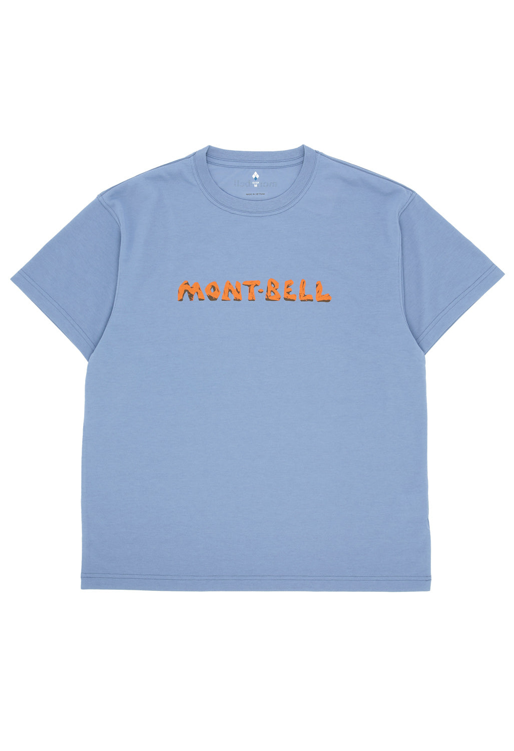 Montbell Men's Wickron Rock Logo T-Shirt - Blue