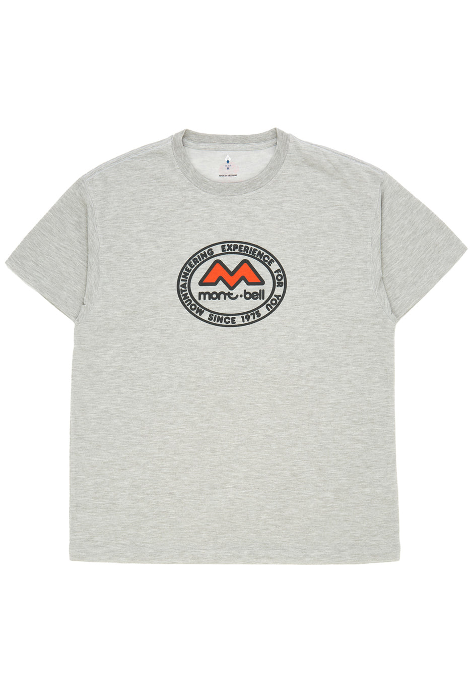 Montbell 50th Anniversary Men's Wickron Classic M Mark Short Sleeve T-Shirt - L. Gray