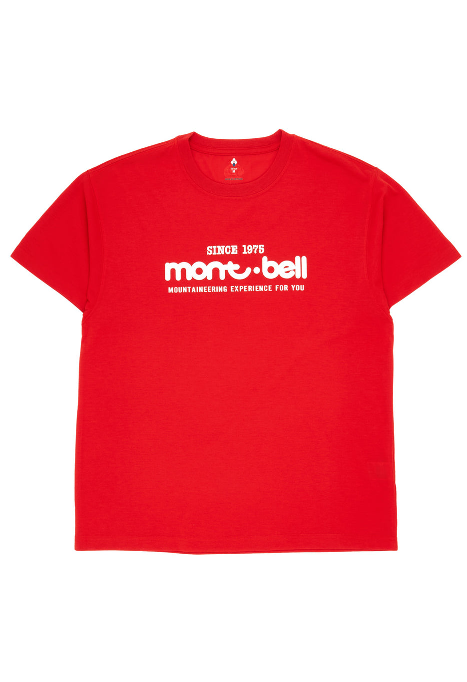 Montbell 50th Anniversary Men's Wickron Classic Montbell Logo Short Sleeve T-Shirt - Red