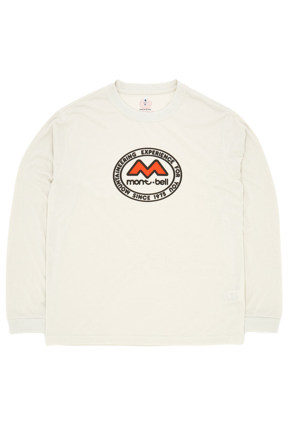 Montbell 50th Anniversary Men's Wickron Classic M Mark Long Sleeve T-Shirt - Ivory