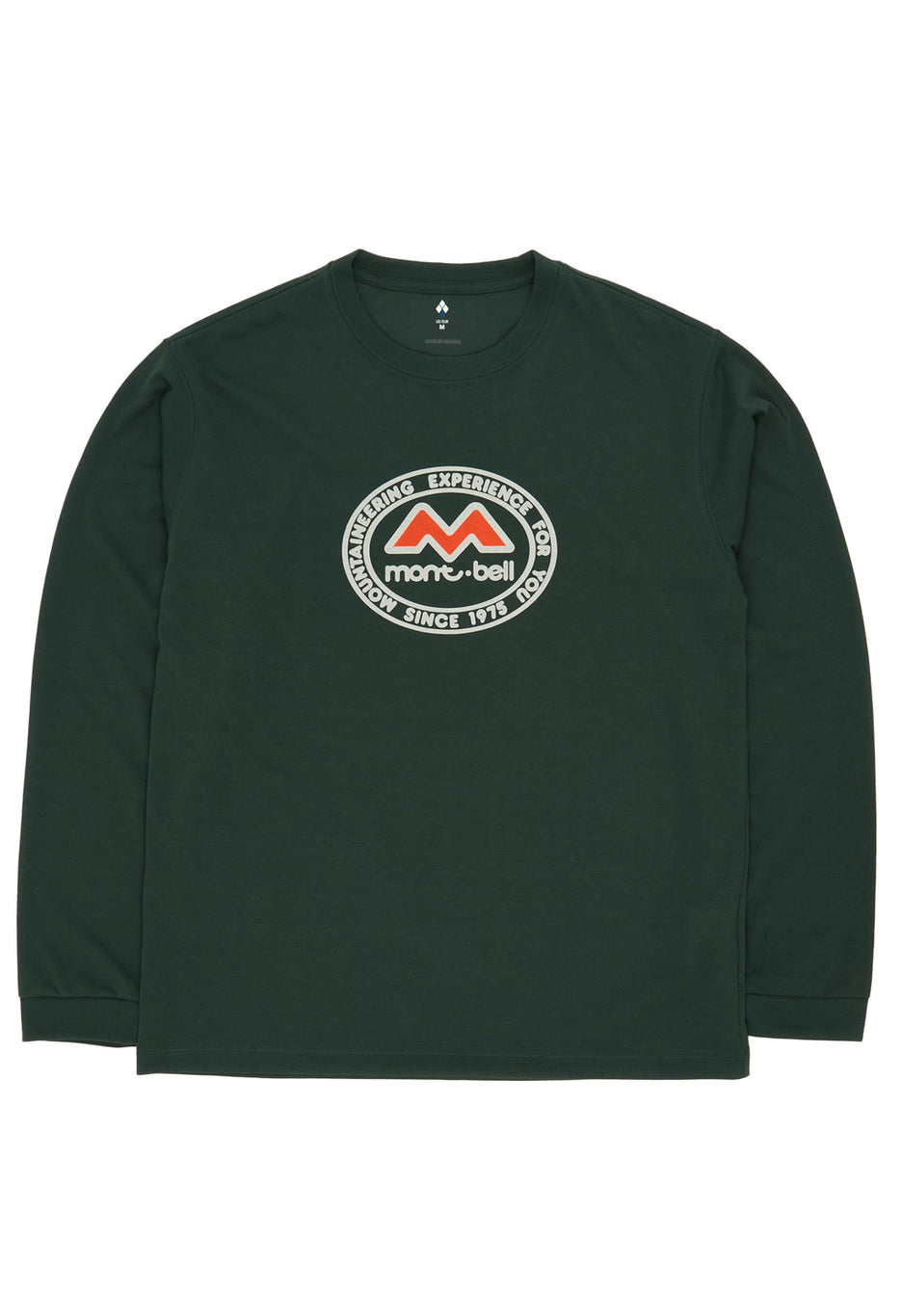 Montbell 50th Anniversary Men's Wickron Classic M Mark Long Sleeve T-Shirt - Dark Green