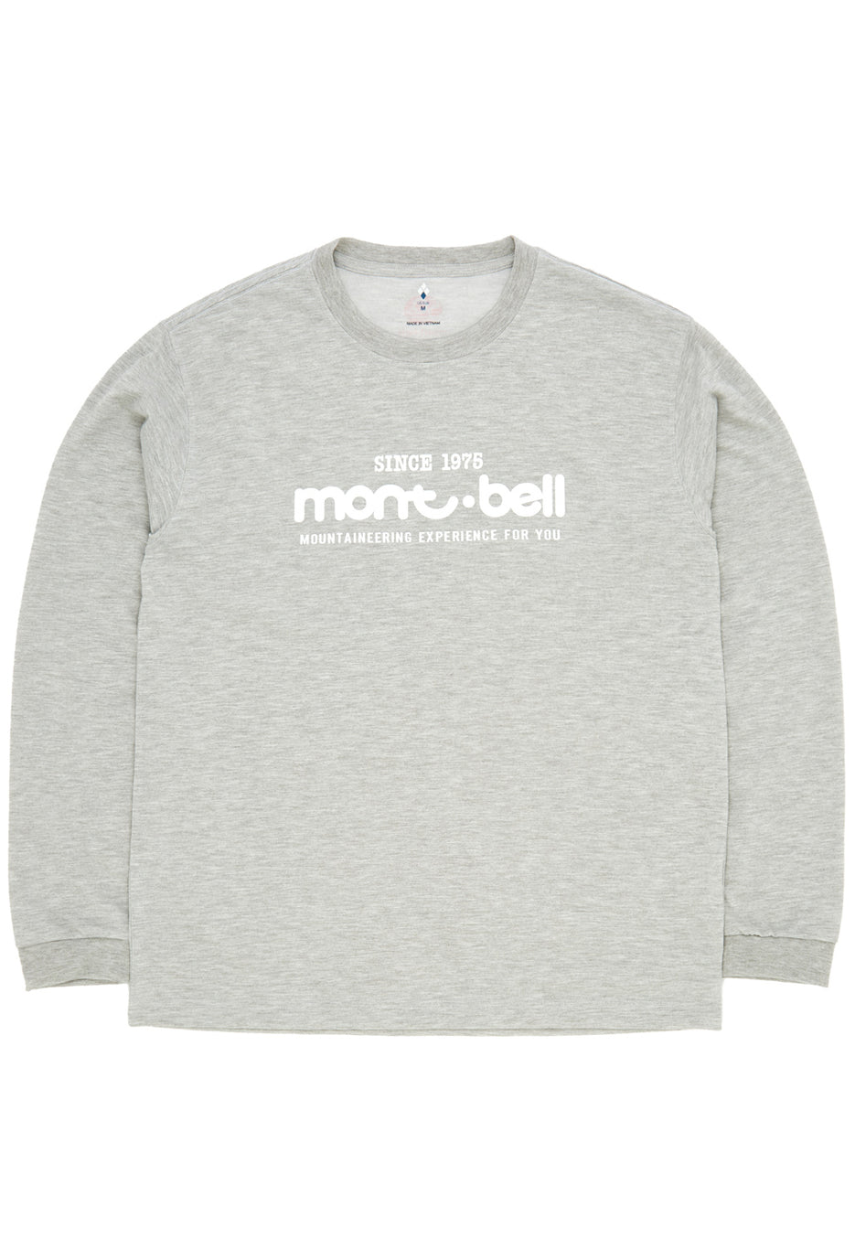 Montbell 50th Anniversary Men's Wickron Classic Montbell Logo Long Sleeve T-Shirt - L.Gray