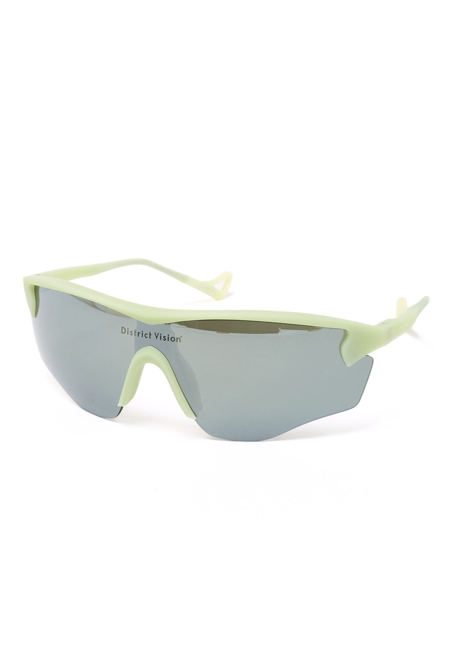 District Vision Junya Racer Sunglasses - Pistachio / D+ Silver Flash Mirror
