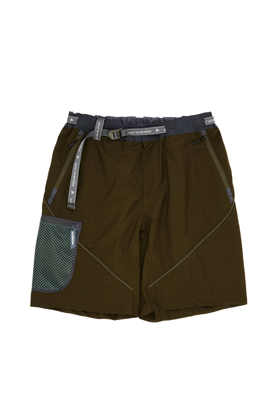 and wander Men's Breath Rip Short Pants - Khaki